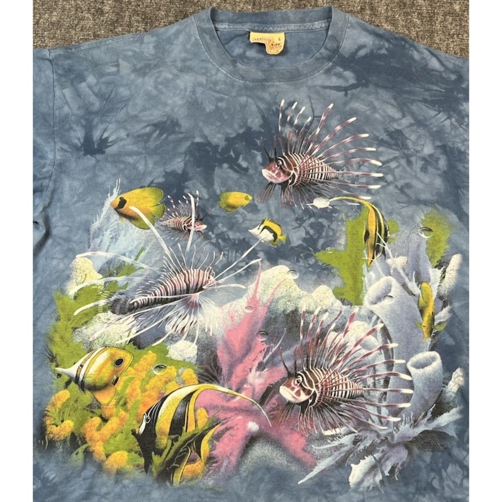 Vintage The Mountain Tropical Fish T-Shirt Large Ocean Sea Nature Wildlife